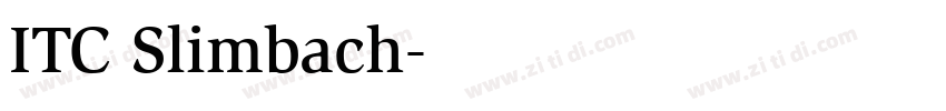 ITC Slimbach字体转换